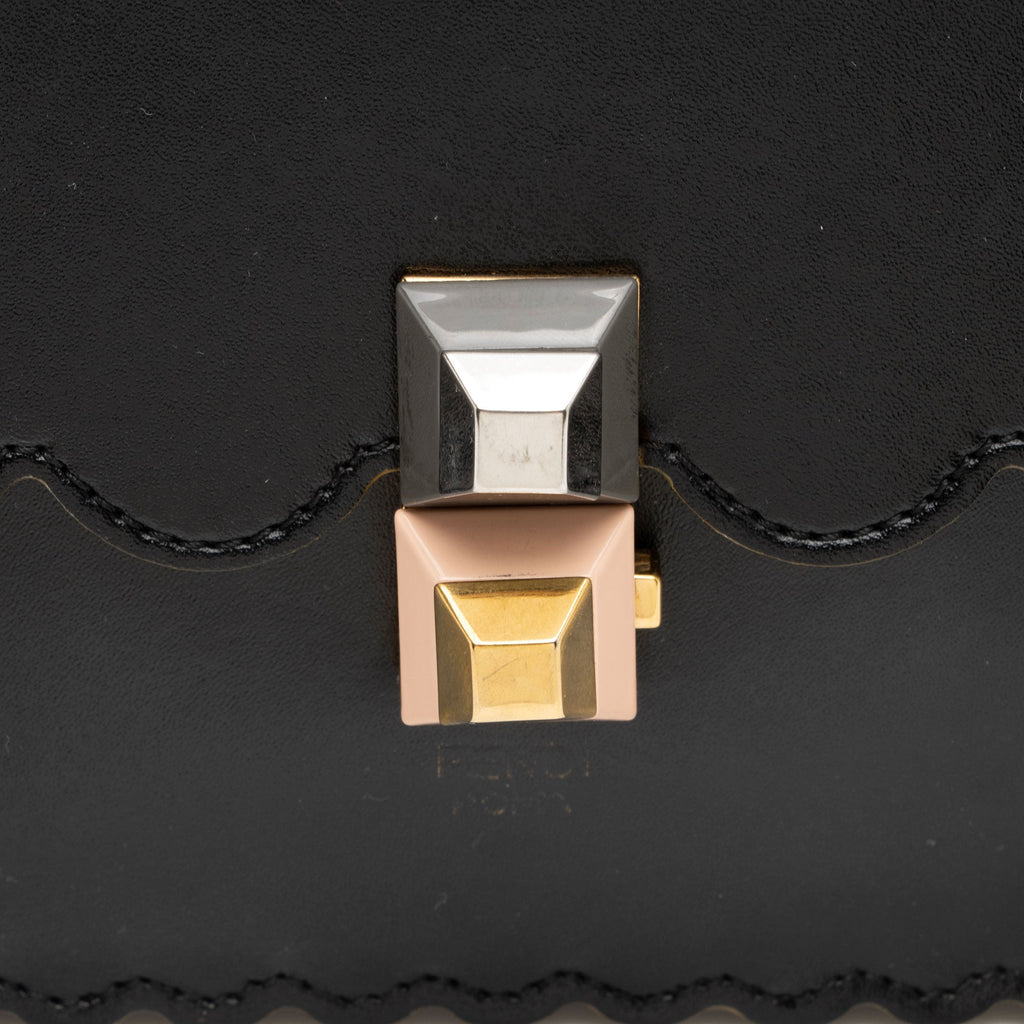 Fendi Calfskin Studded Kan I Medium Shoulder Bag (SHF-boJIBf)