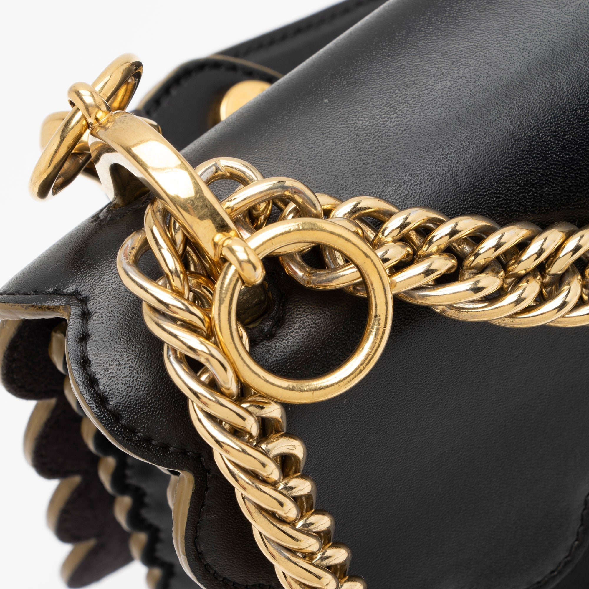 Fendi Calfskin Studded Kan I Medium Shoulder Bag (SHF-boJIBf)