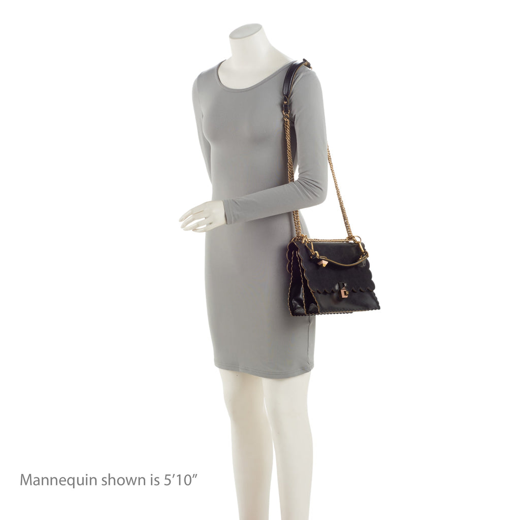 Fendi Calfskin Studded Kan I Medium Shoulder Bag (SHF-boJIBf)