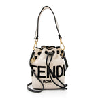 Fendi Canvas Mon Tresor Small Bucket Bag (SHF-20756)
