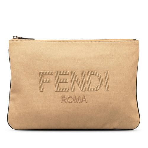 Fendi Canvas Roma Clutch (SHG-oJP68f)