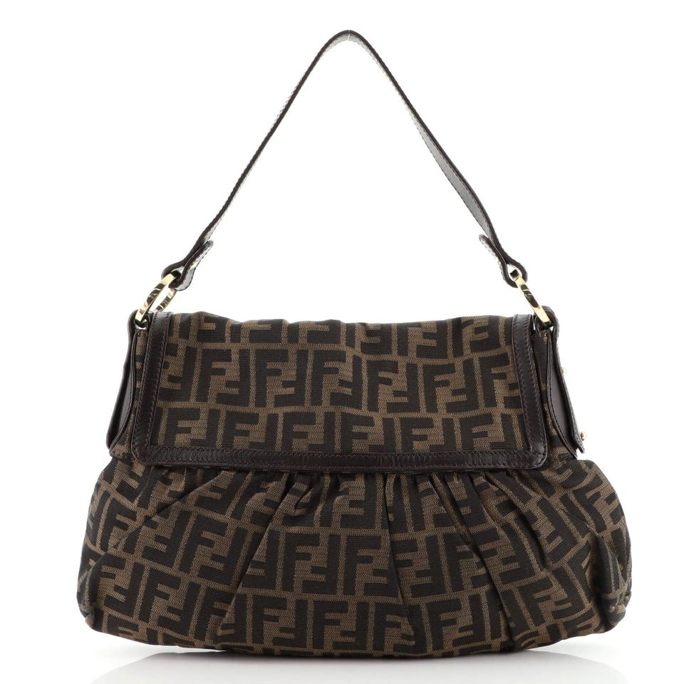 FENDI CHEF FLAP ZUCCA CANVAS BAG