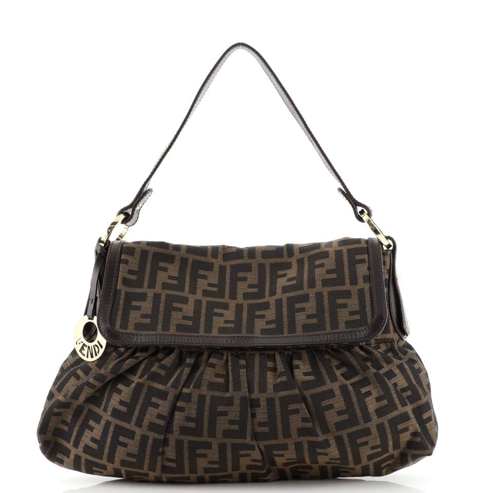 FENDI CHEF FLAP ZUCCA CANVAS BAG