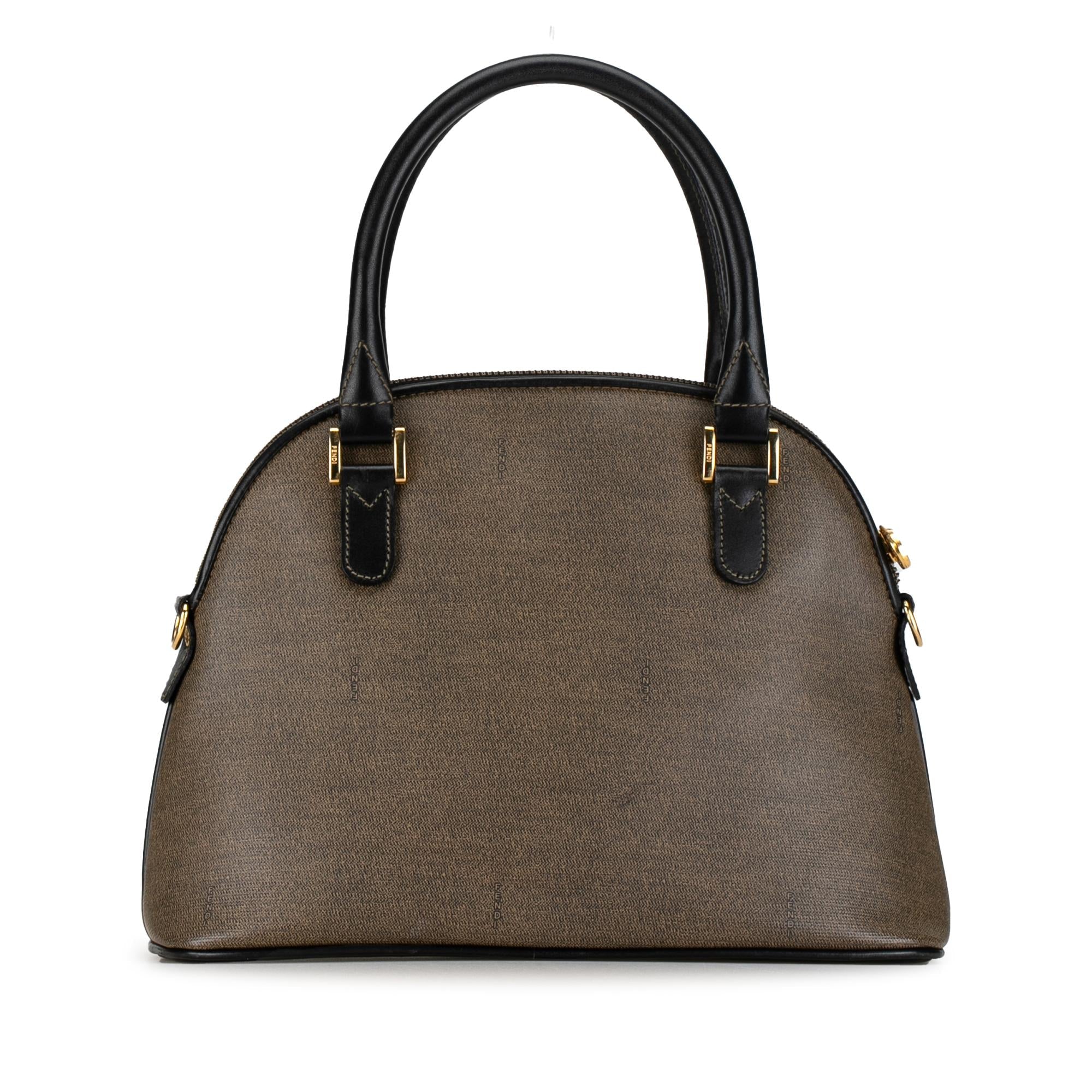 Fendi Coated Canvas Dome Satchel (SHG-iVEUje)