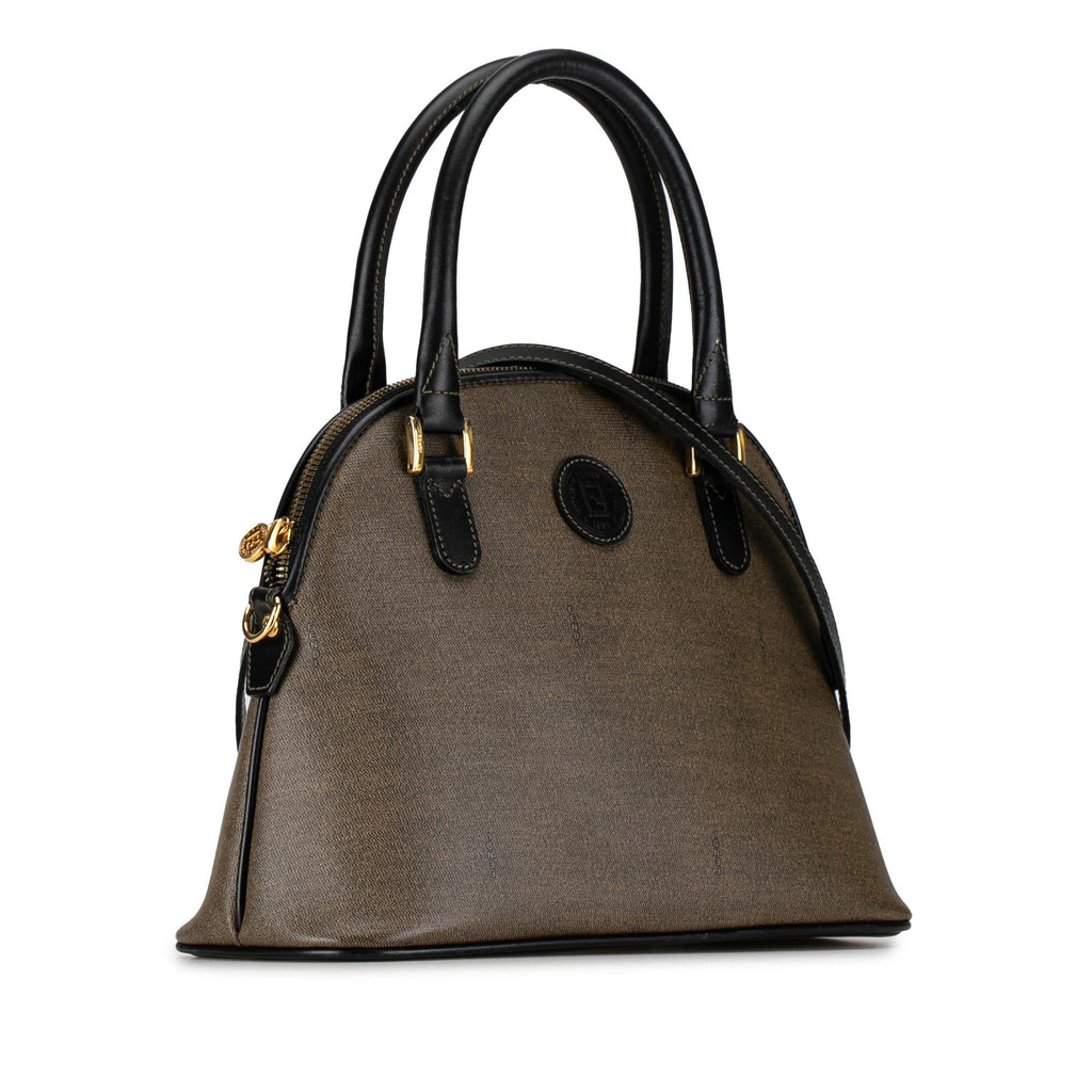 Fendi Coated Canvas Dome Satchel (SHG-iVEUje)