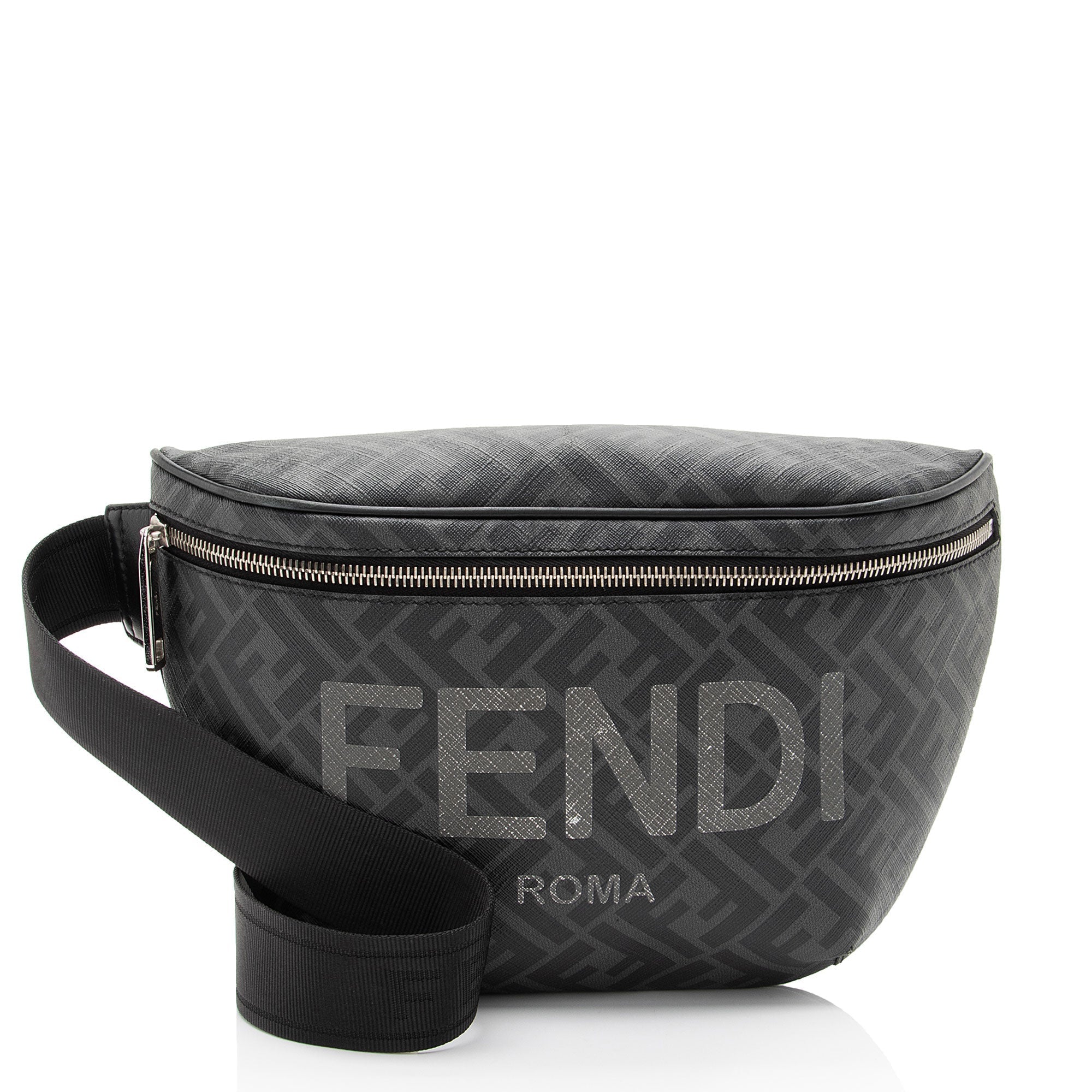 Fendi Coated Canvas FF Belt Bag (SHF-JrxJdY)