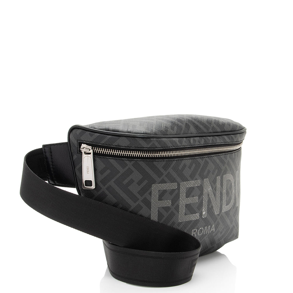 Fendi Coated Canvas FF Belt Bag (SHF-JrxJdY)
