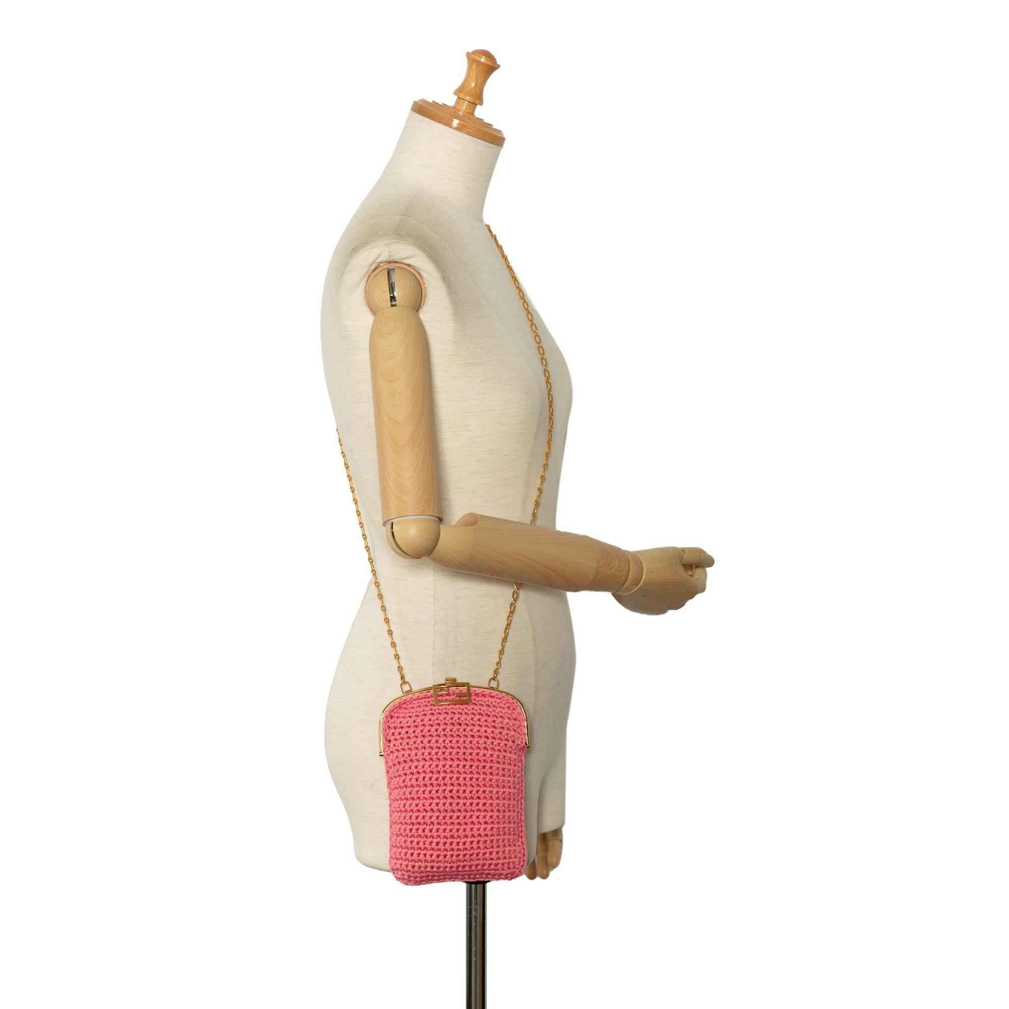 Fendi Crochet Baguette Phone Bag (SHG-8FMN6T)