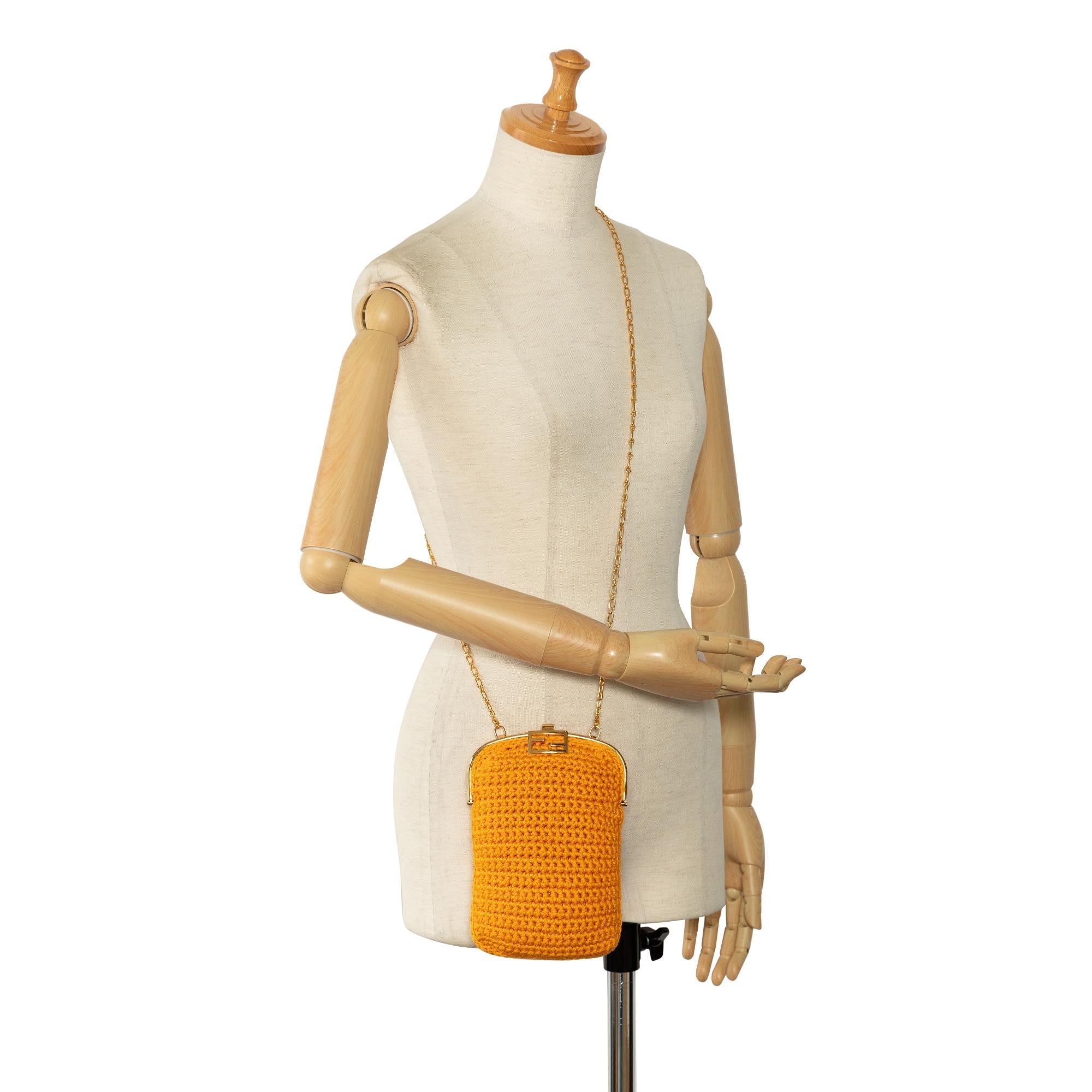 Fendi Crochet Baguette Phone Bag (SHG-uAlpHd)