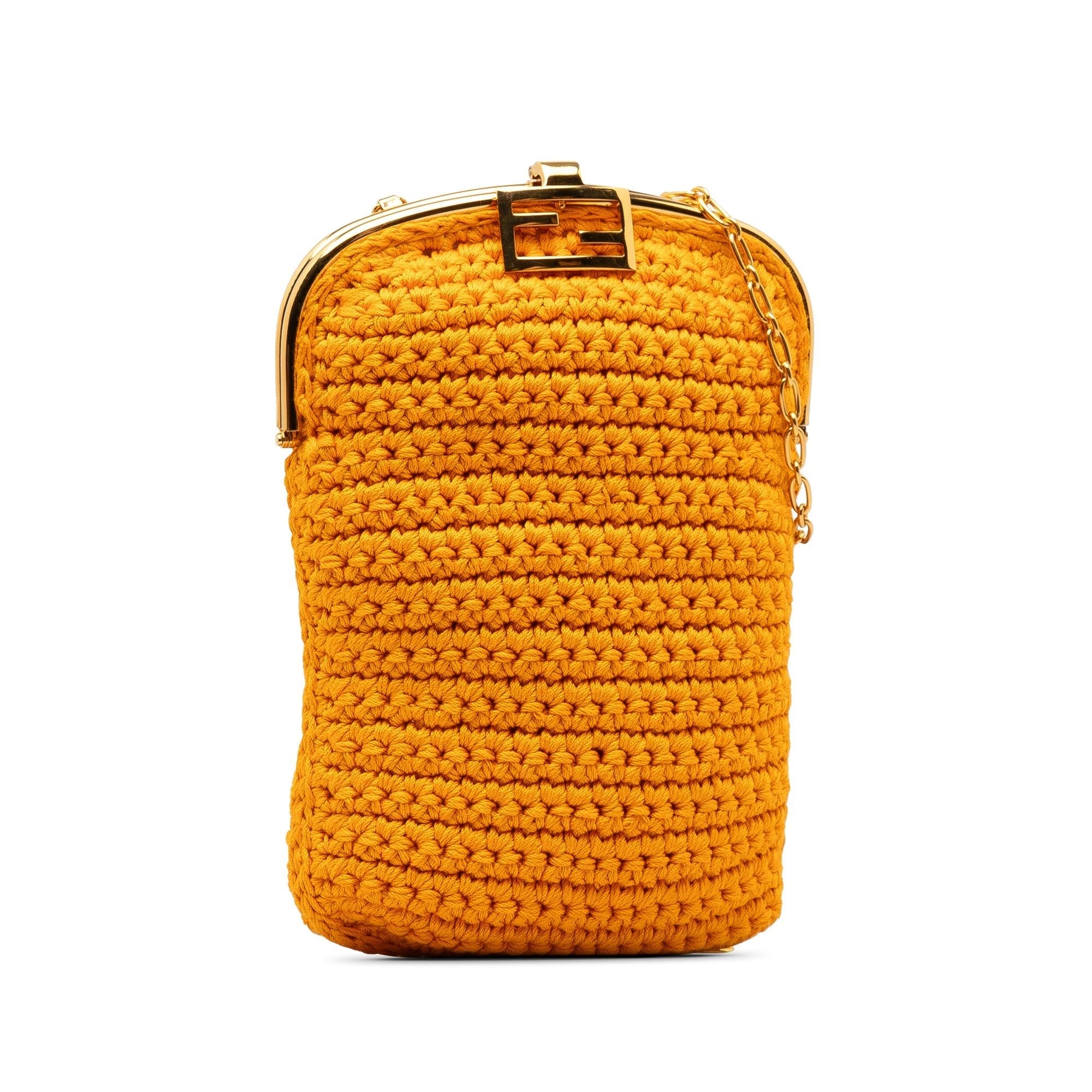 Fendi Crochet Baguette Phone Bag (SHG-uAlpHd)