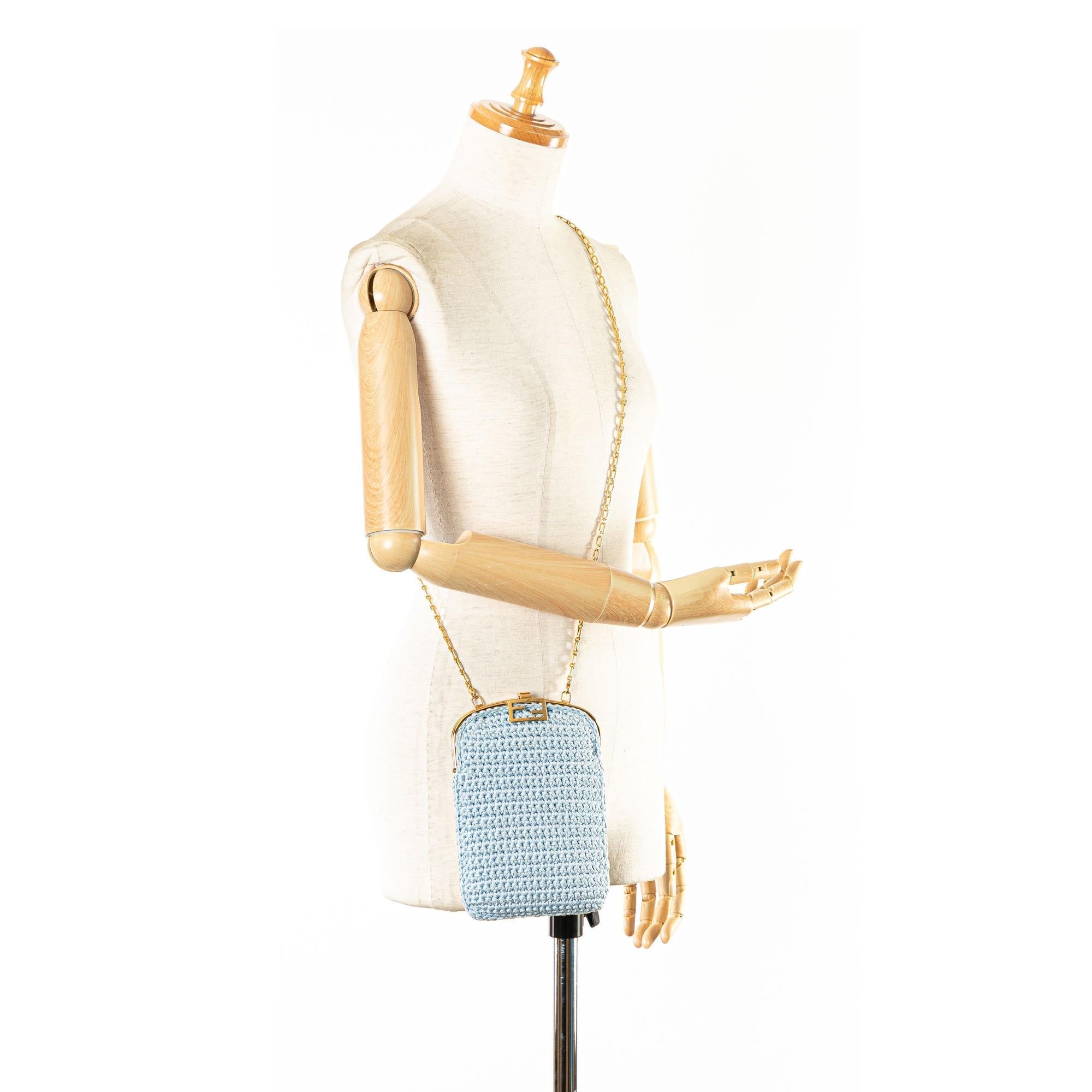 Fendi Crochet Baguette Phone Bag (SHG-8RR45O)