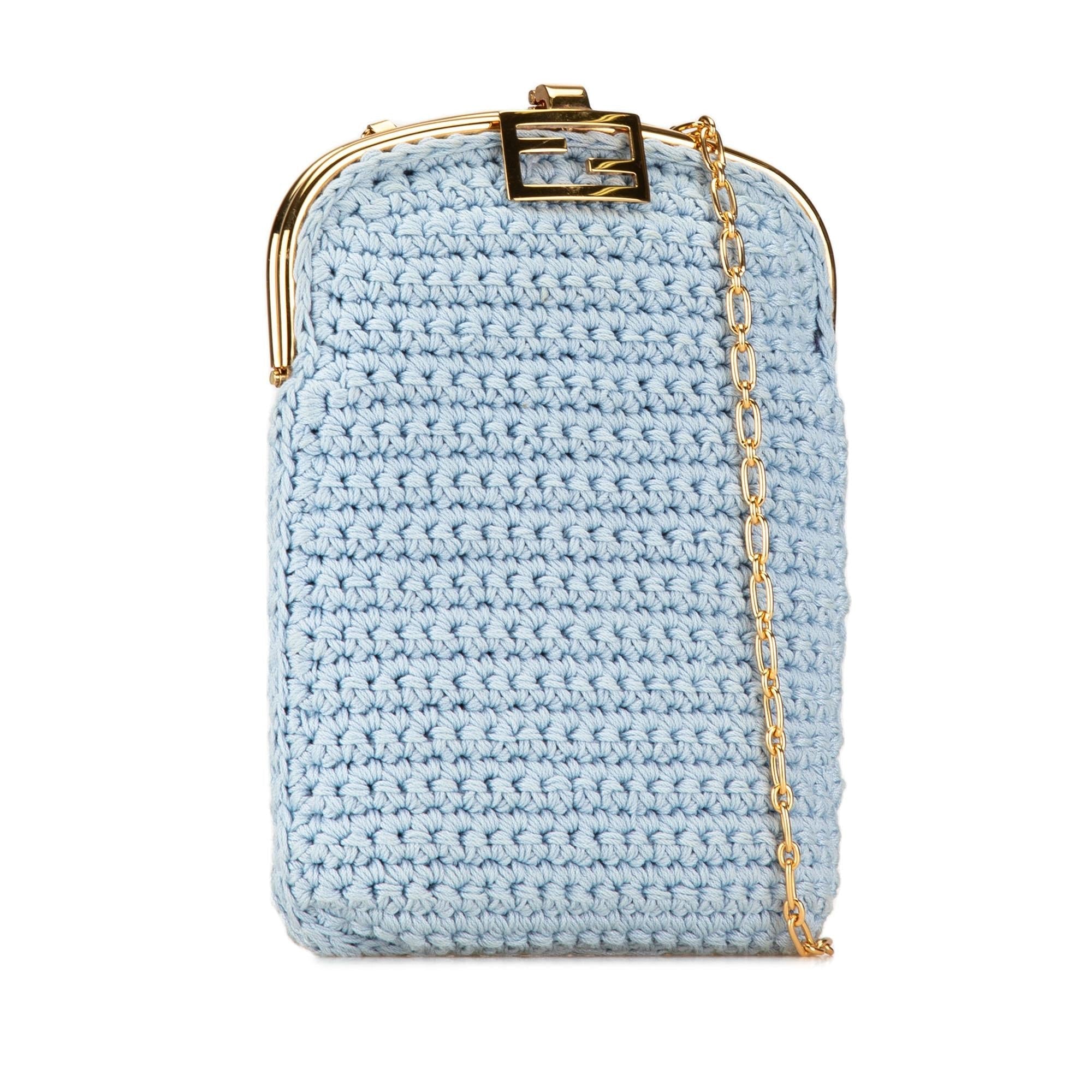 Fendi Crochet Baguette Phone Bag (SHG-8RR45O)