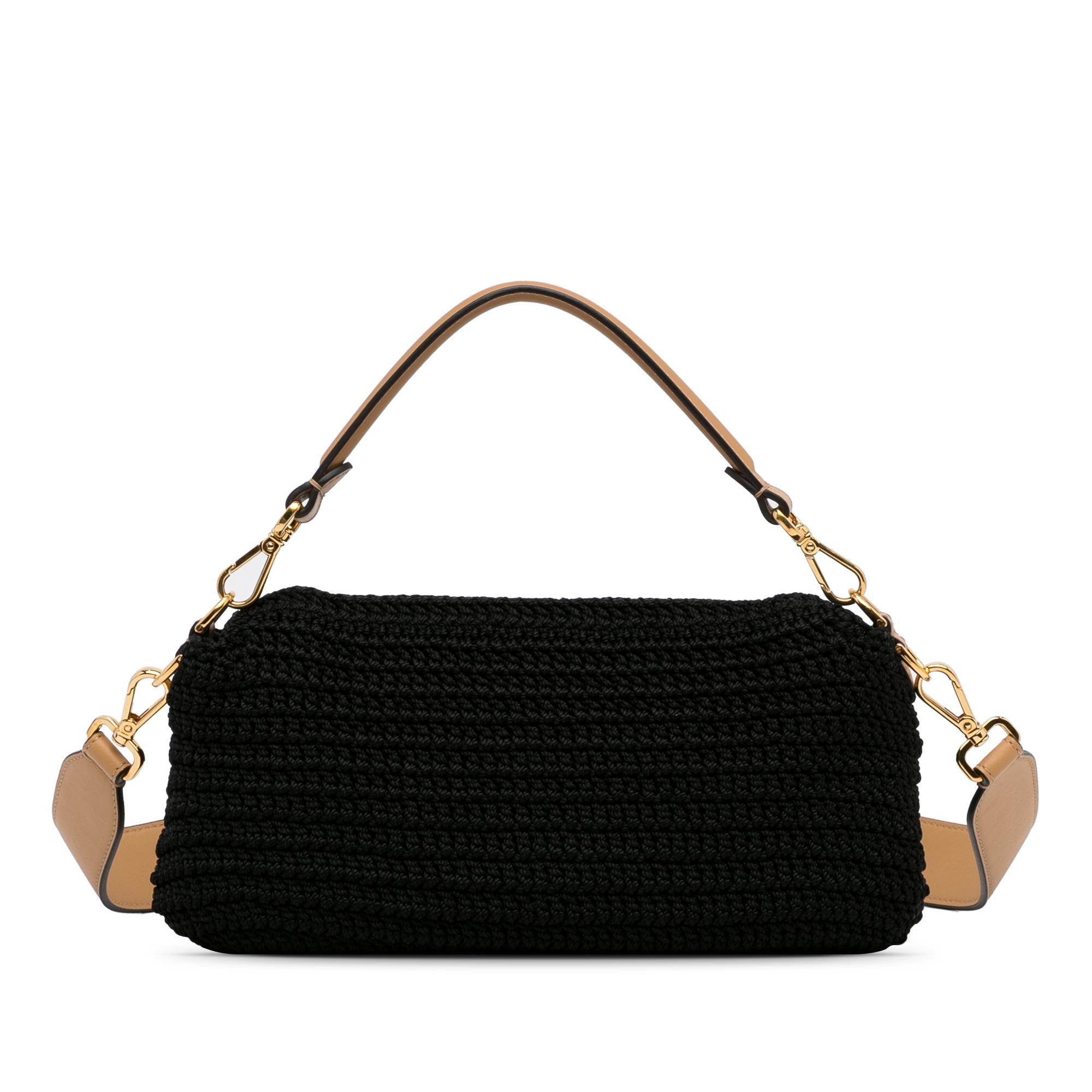 Fendi Crochet Raffia Baguette Satchel (SHG-depVYd)