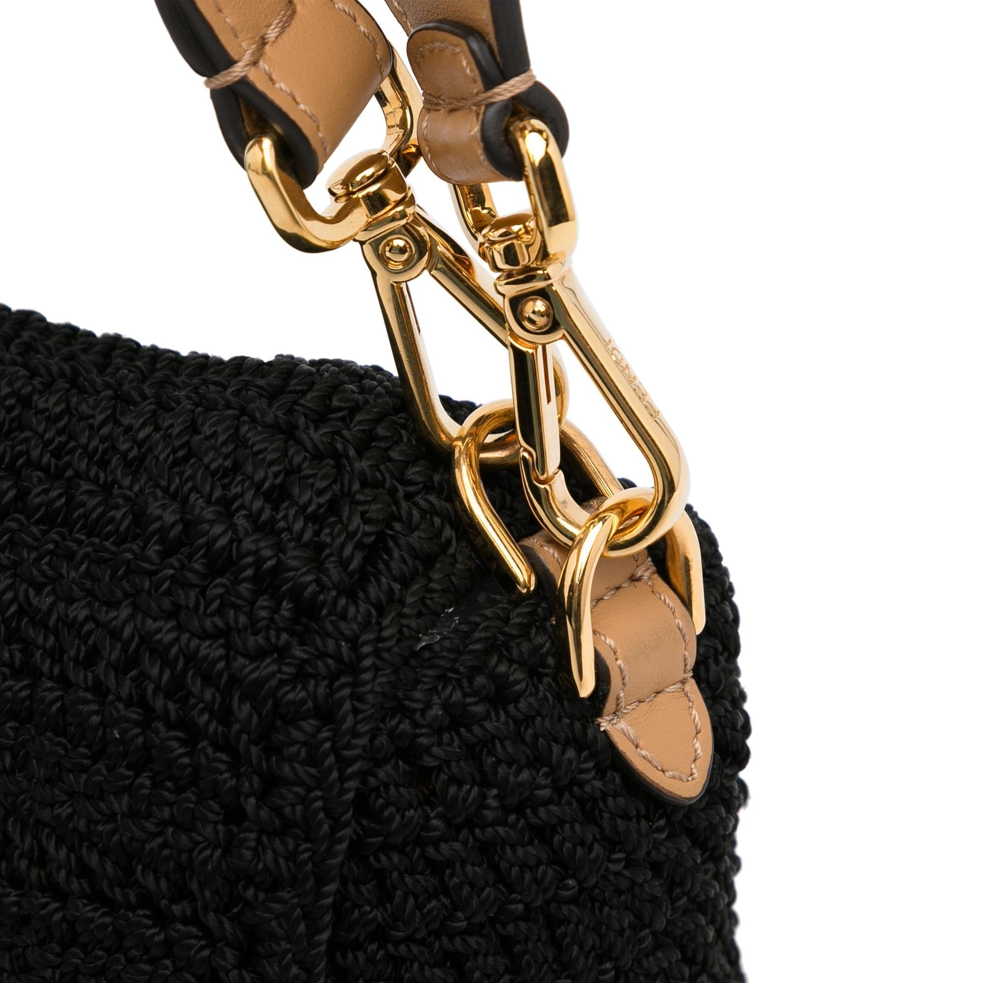 Fendi Crochet Raffia Baguette Satchel (SHG-depVYd)