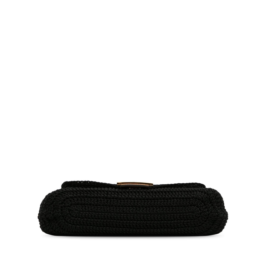 Fendi Crochet Raffia Baguette Satchel (SHG-depVYd)