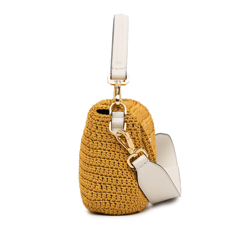 Fendi Crochet Raffia Baguette Satchel (SHG-qh4feG)