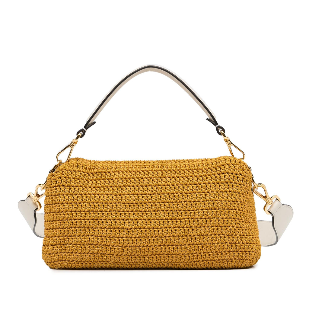 Fendi Crochet Raffia Baguette Satchel (SHG-qh4feG)