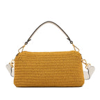 Fendi Crochet Raffia Baguette Satchel (SHG-qh4feG)