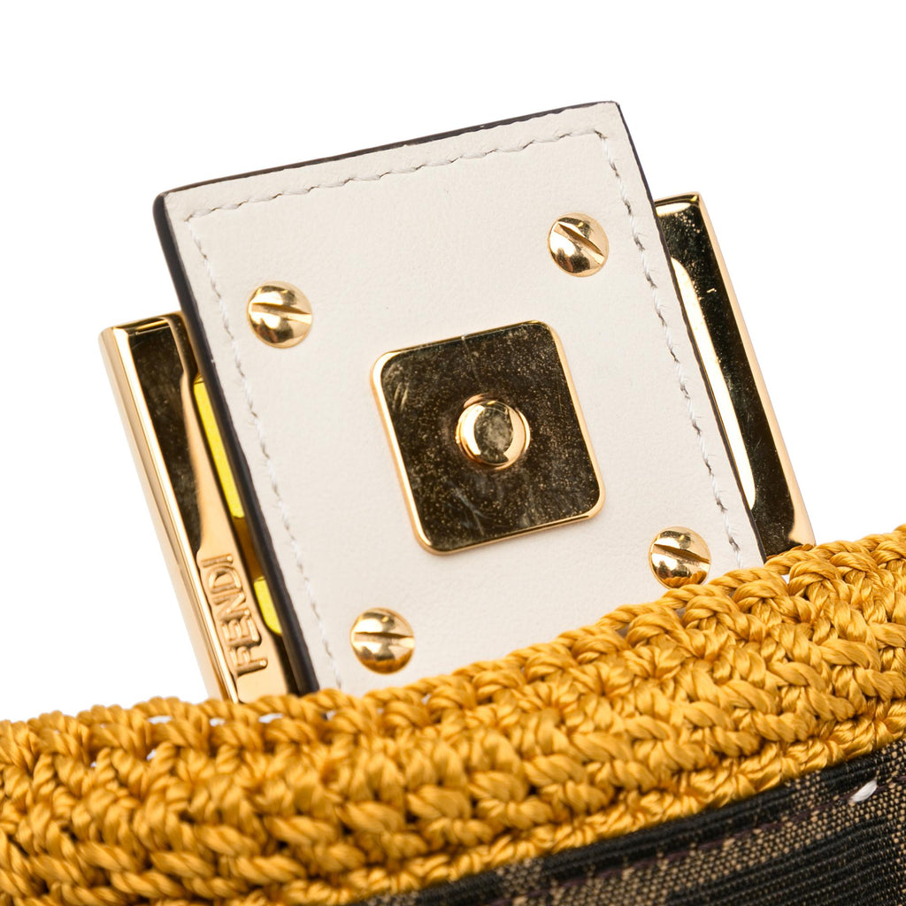 Fendi Crochet Raffia Baguette Satchel (SHG-qh4feG)