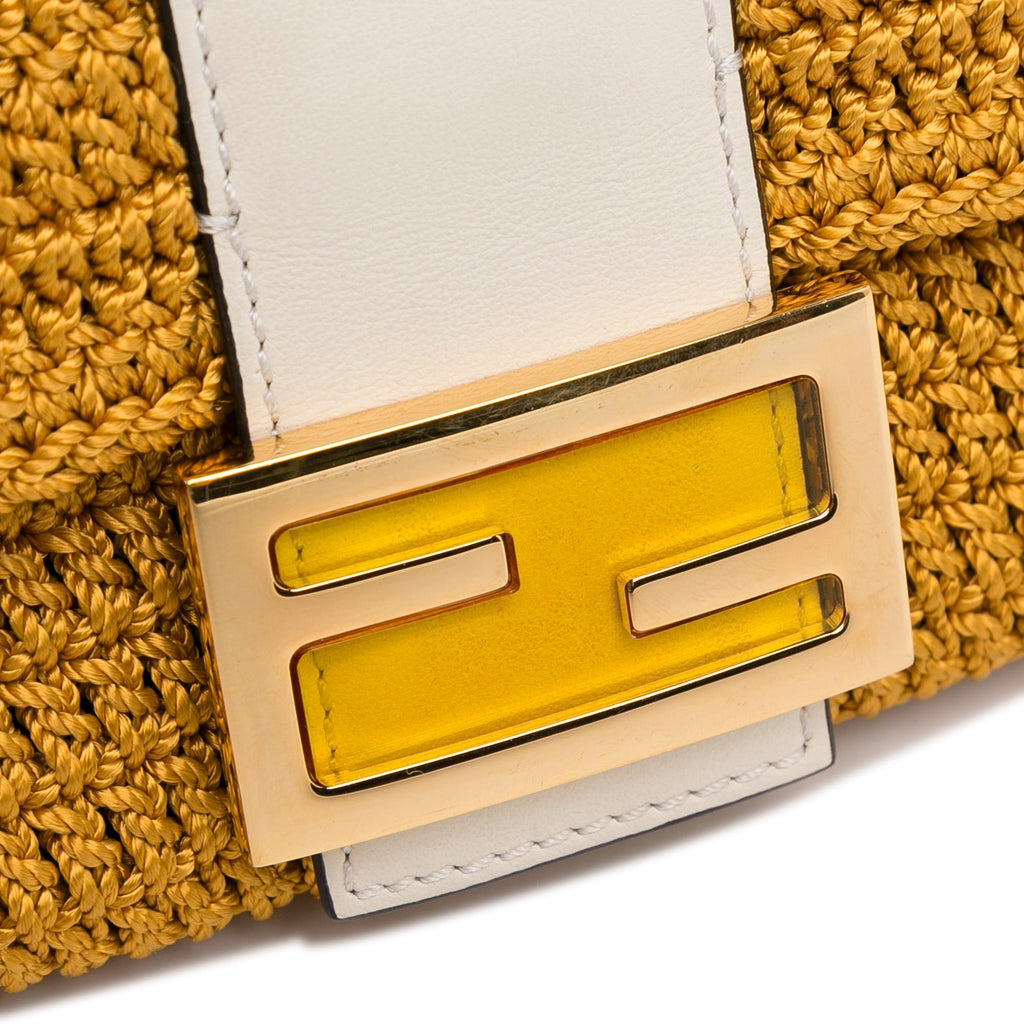 Fendi Crochet Raffia Baguette Satchel (SHG-qh4feG)