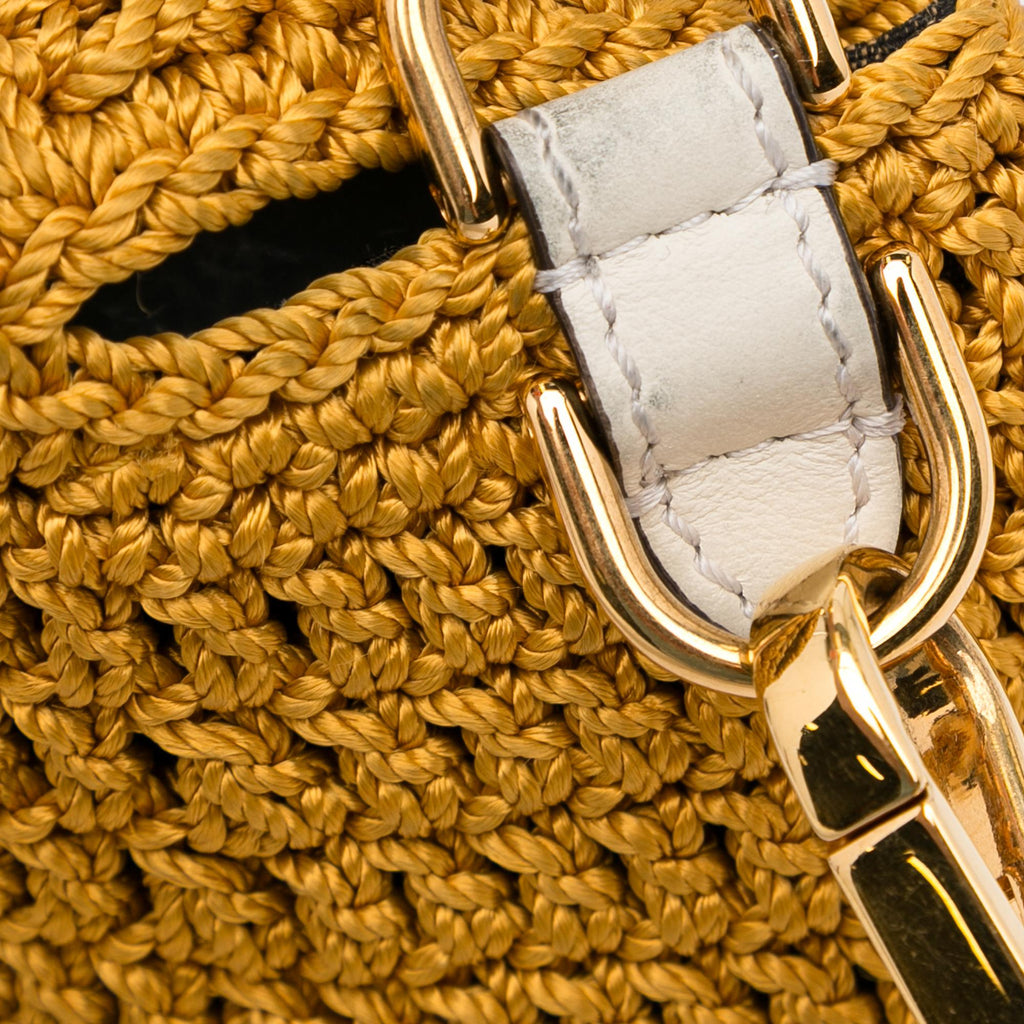 Fendi Crochet Raffia Baguette Satchel (SHG-qh4feG)