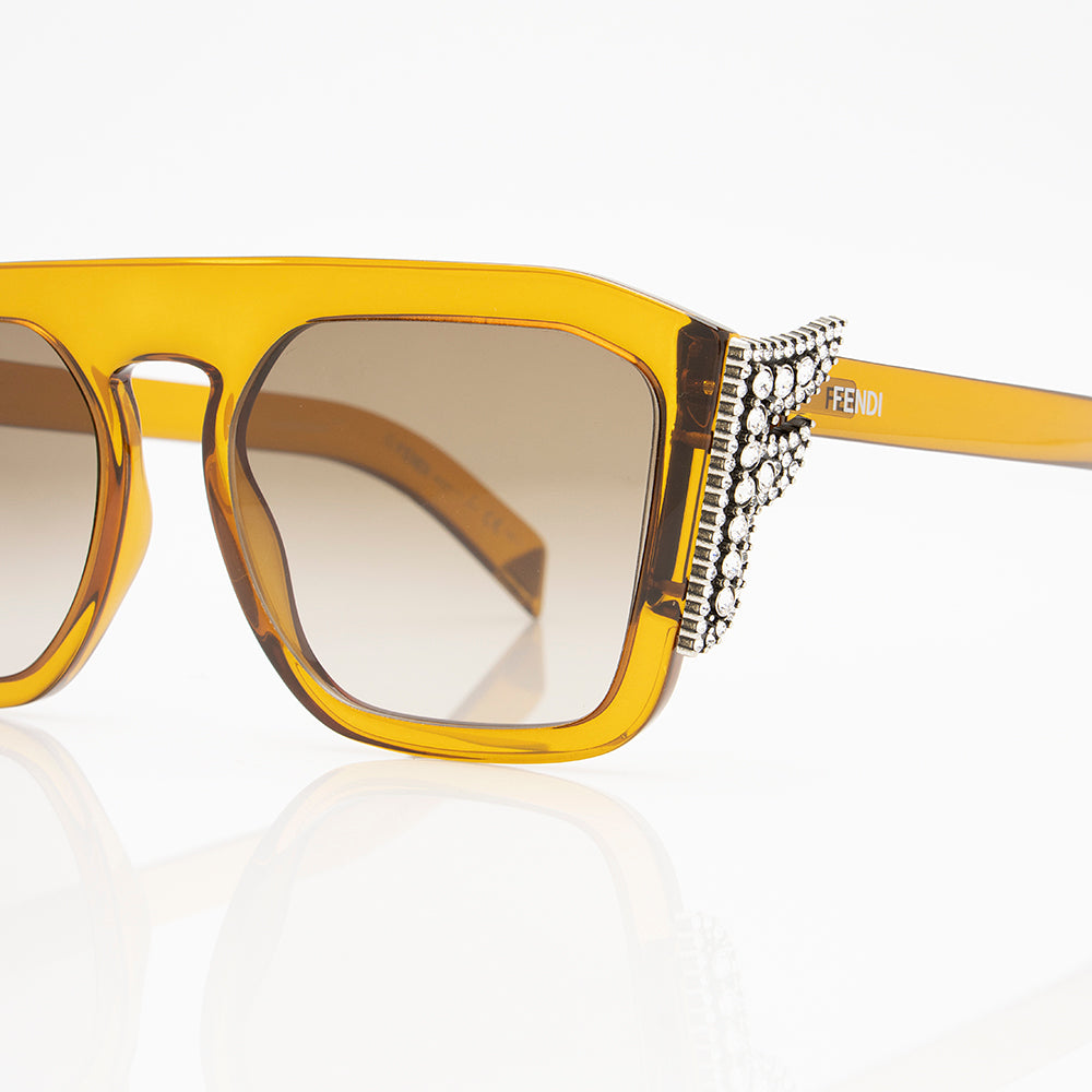 Fendi Crystal Square Sunglasses (SHF-21992)
