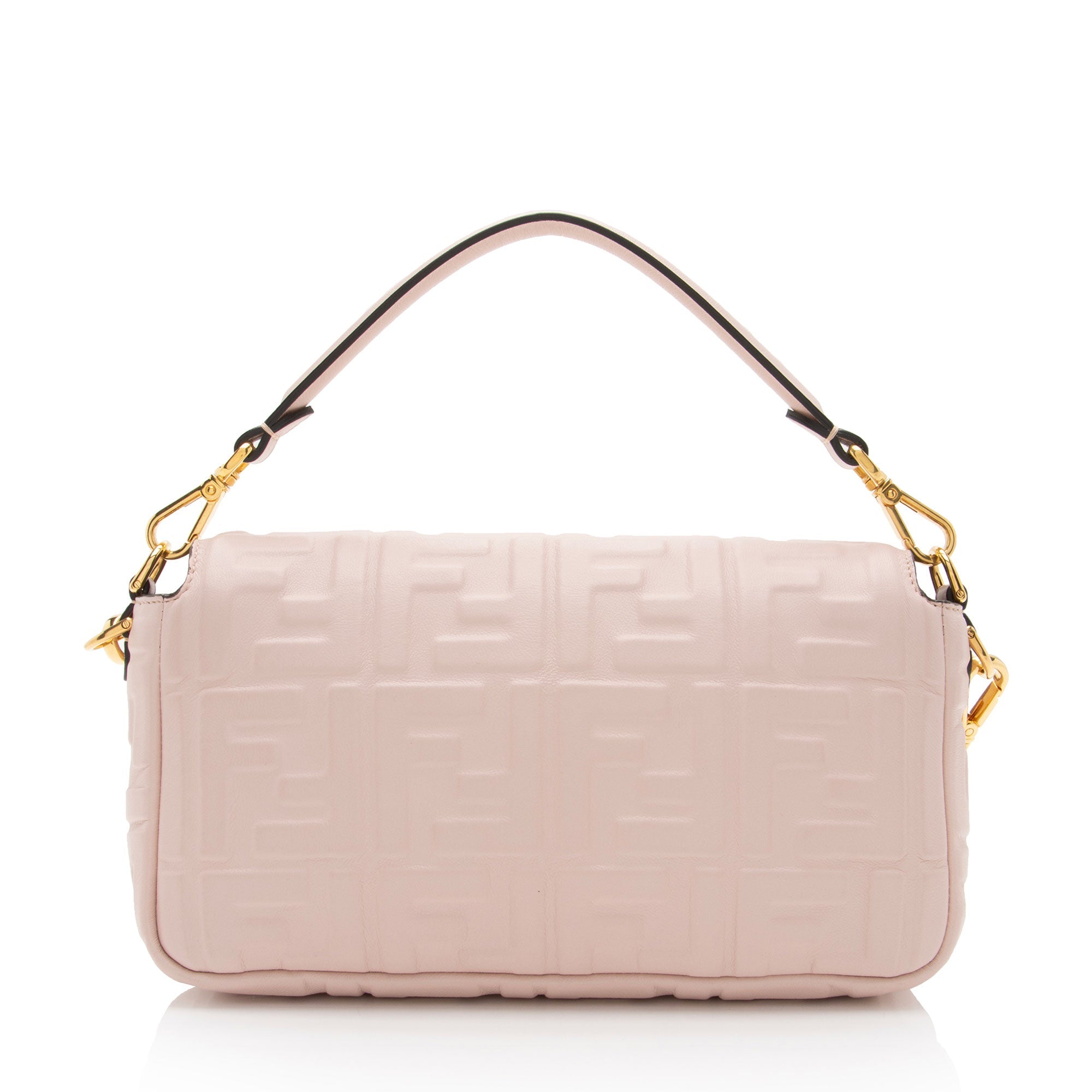 Fendi Embossed Leather FF 1974 Baguette Shoulder Bag (SHF-sC62ds)