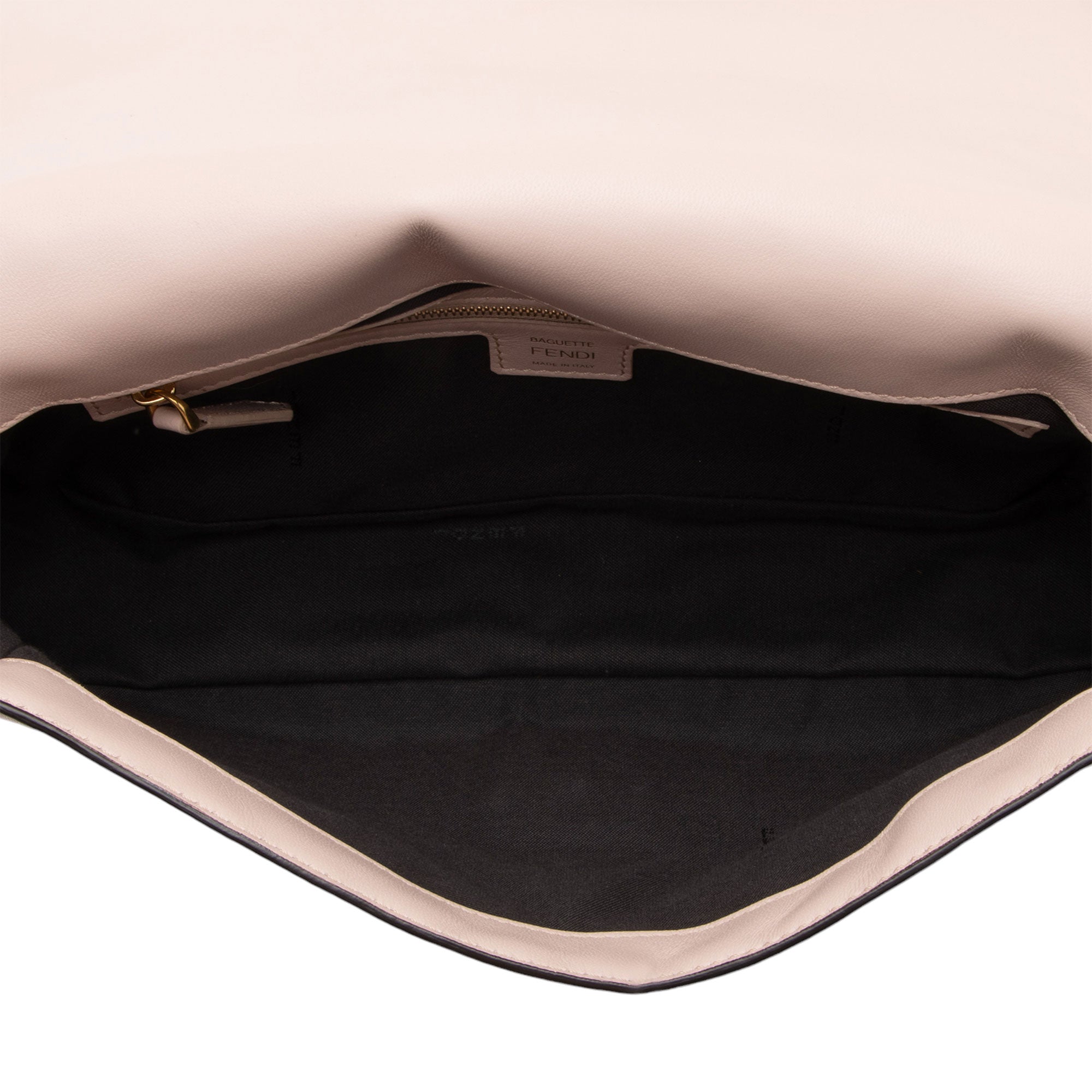 Fendi Embossed Leather FF 1974 Baguette Shoulder Bag (SHF-sC62ds)
