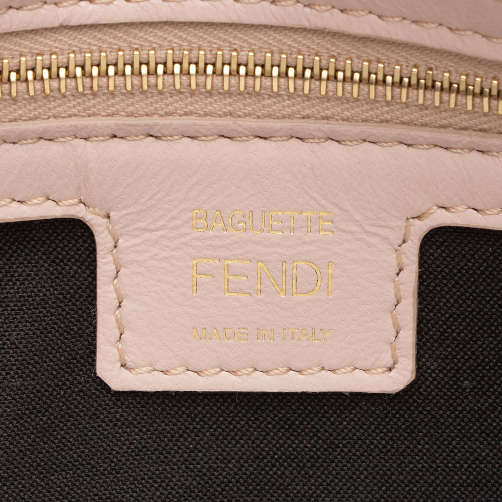 Fendi Embossed Leather FF 1974 Baguette Shoulder Bag (SHF-sC62ds)