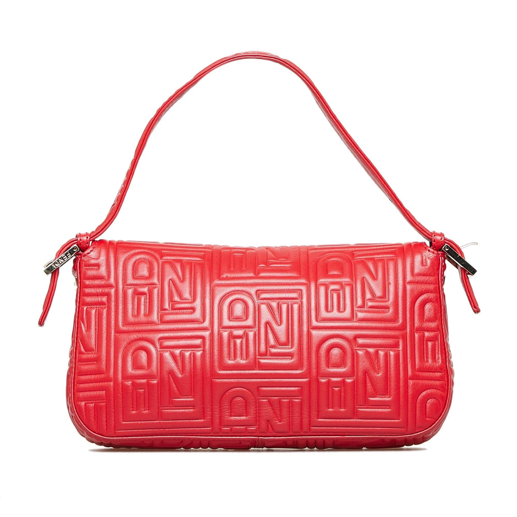 Fendi Embossed Leather Mamma Baguette (SHG-MZAgAO)