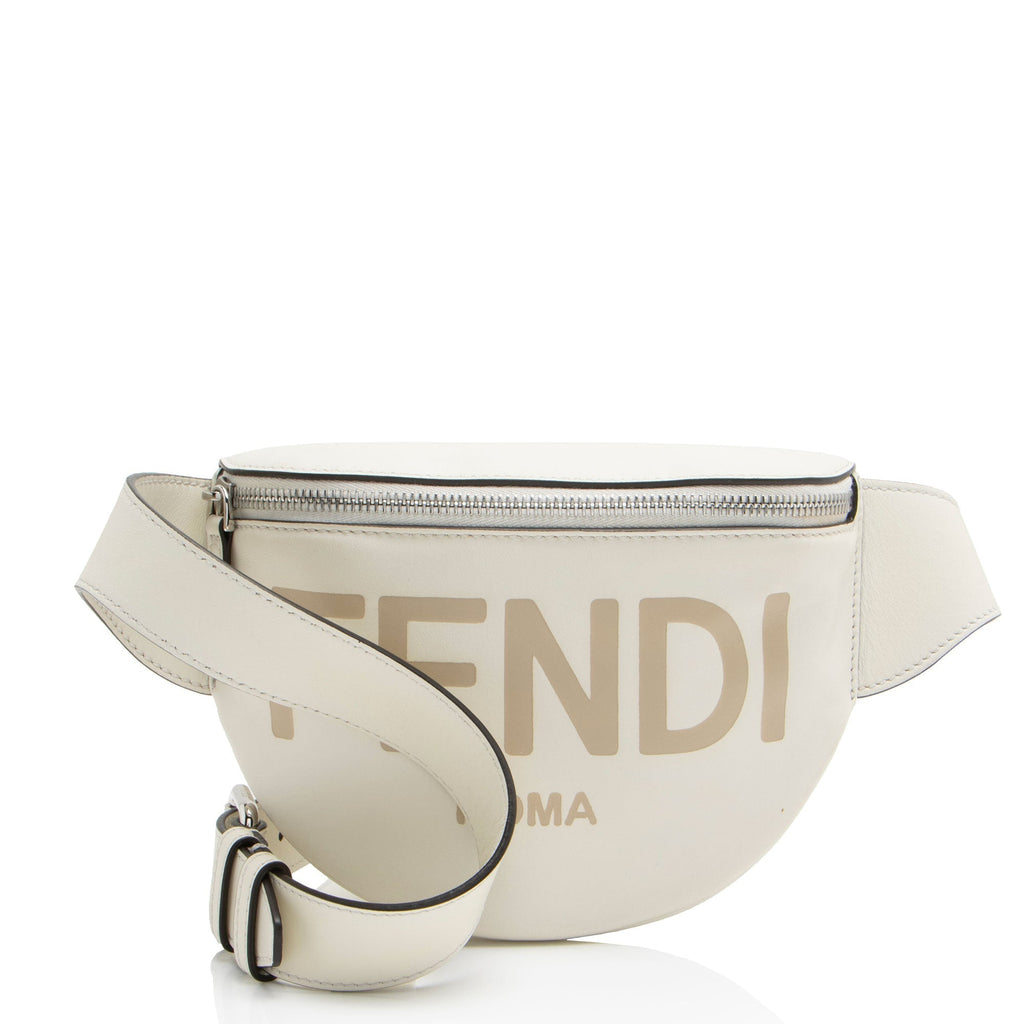 Fendi Embossed Vitello Logo Small Belt Bag