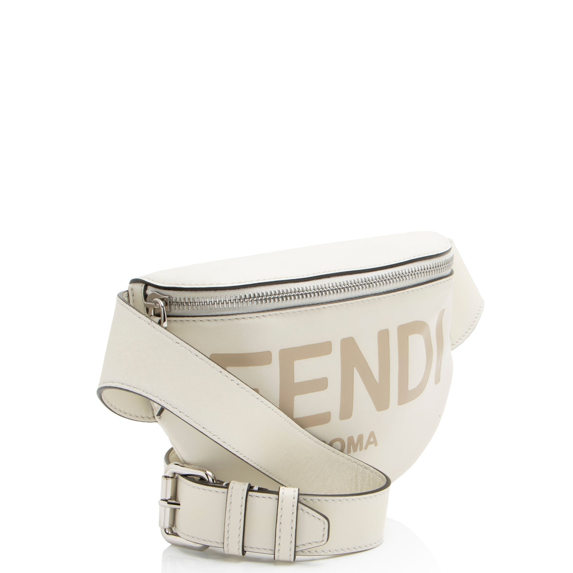 Fendi Embossed Vitello Logo Small Belt Bag