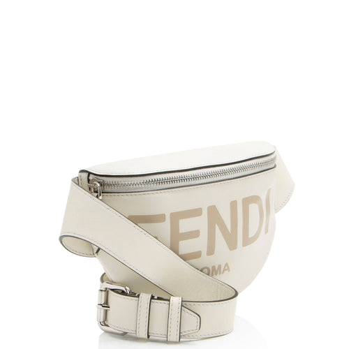 Fendi Embossed Vitello Logo Small Belt Bag