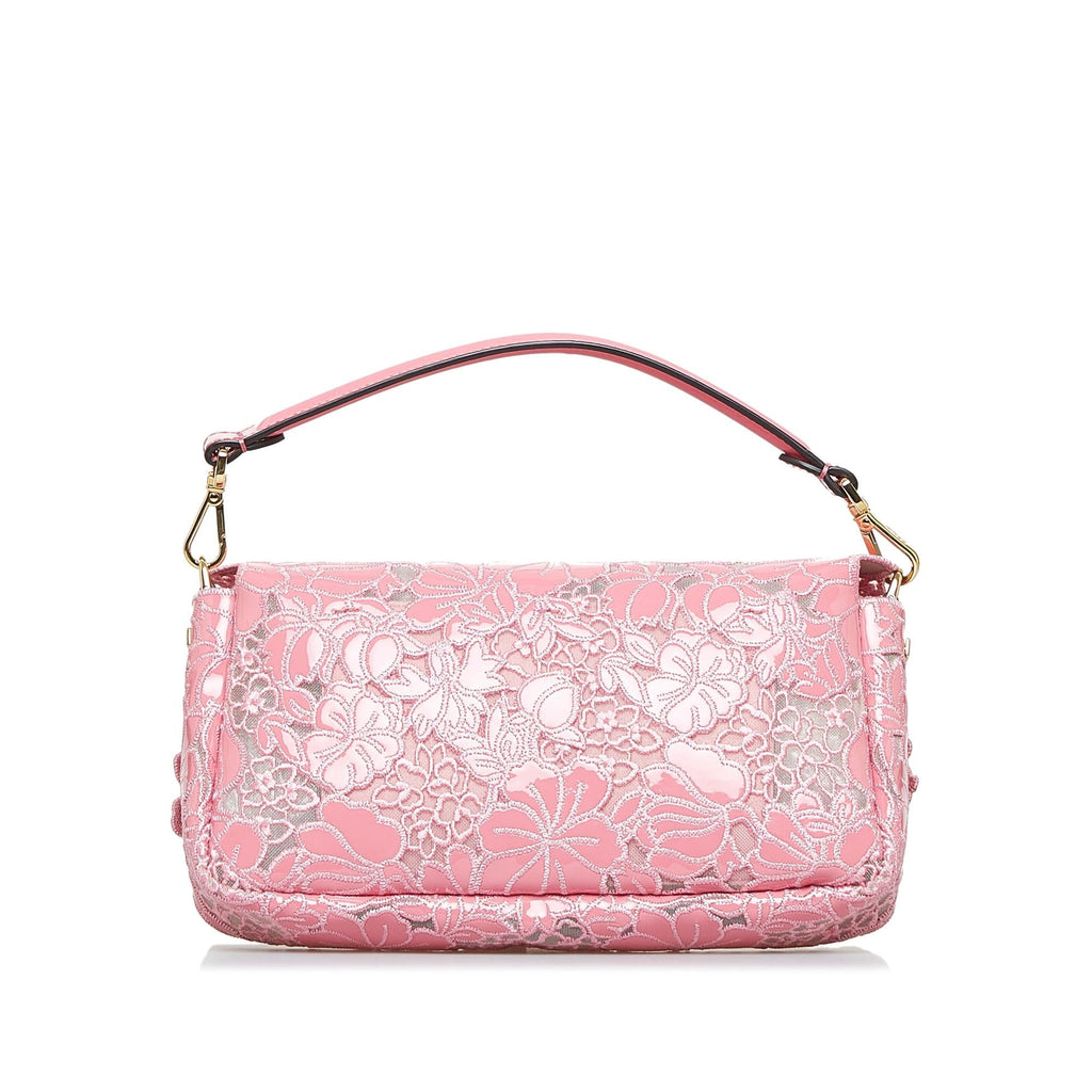 Fendi Embroidered Lace Baguette (SHG-GlR2r8)