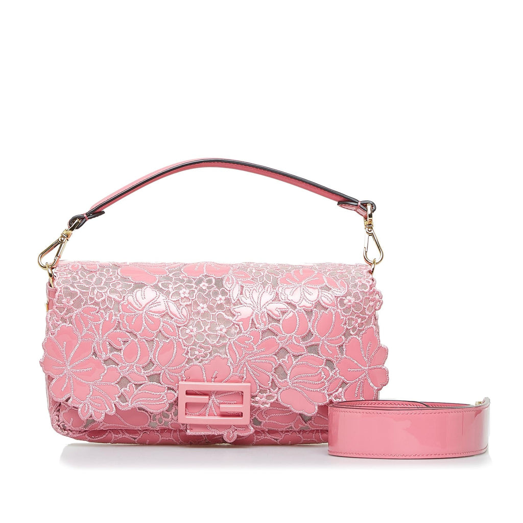 Fendi Embroidered Lace Baguette (SHG-GlR2r8)