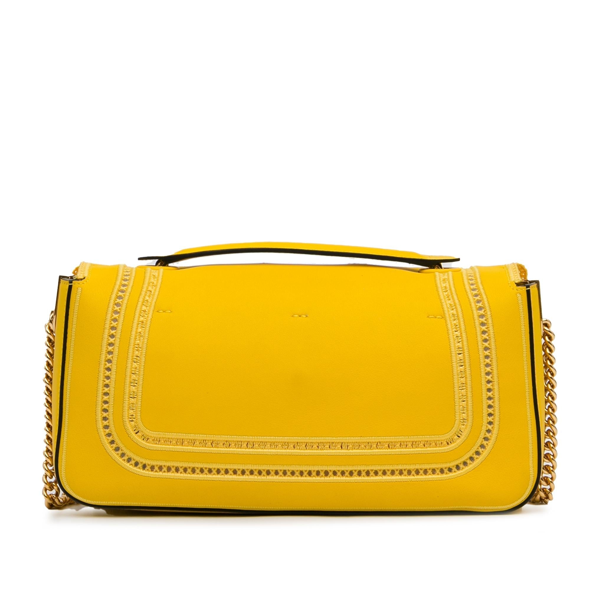 Fendi Embroidered Lace Chain Baguette (SHG-4HTojz)