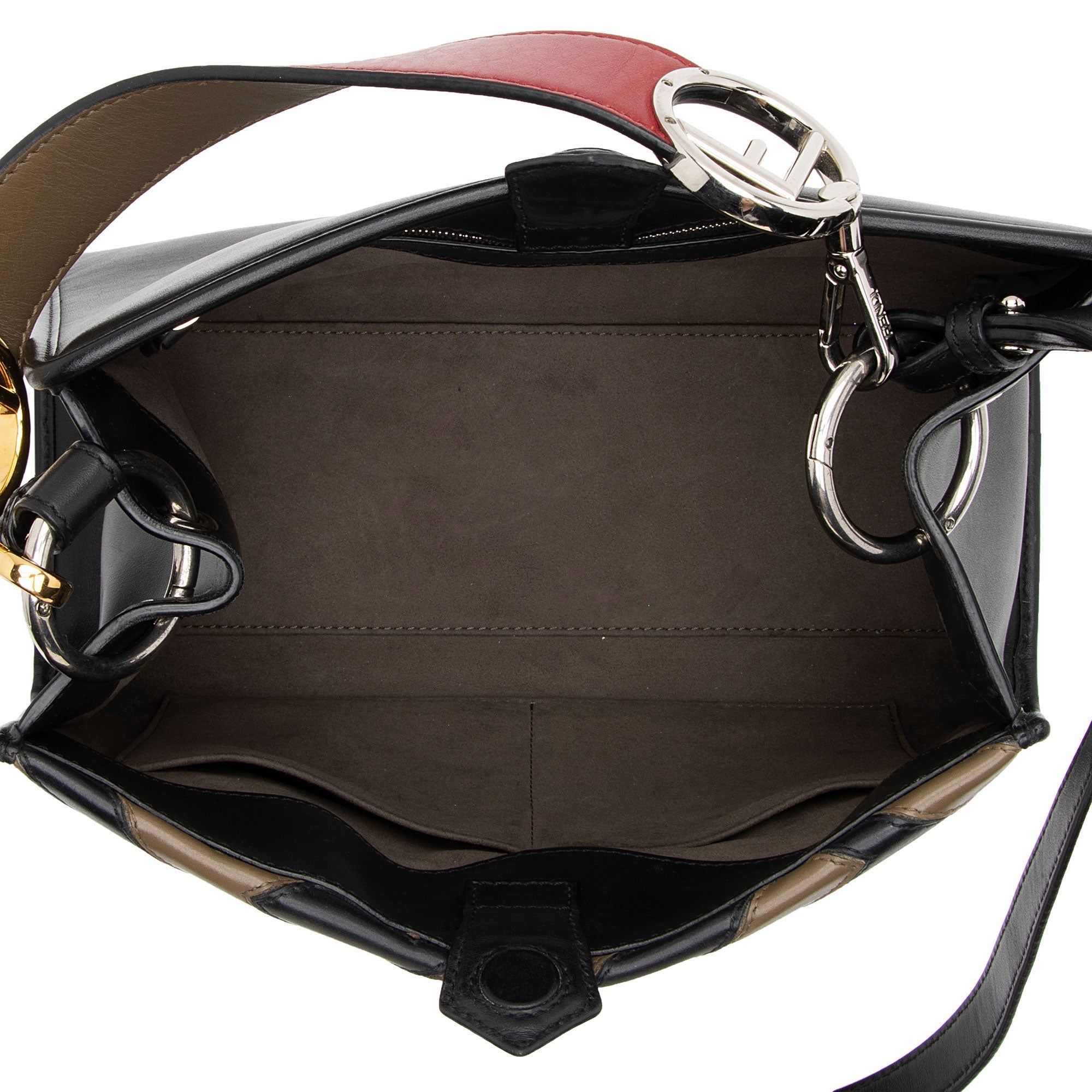 Fendi FF Calfskin Century Runaway Small Tote (SHF-6Kw03X)