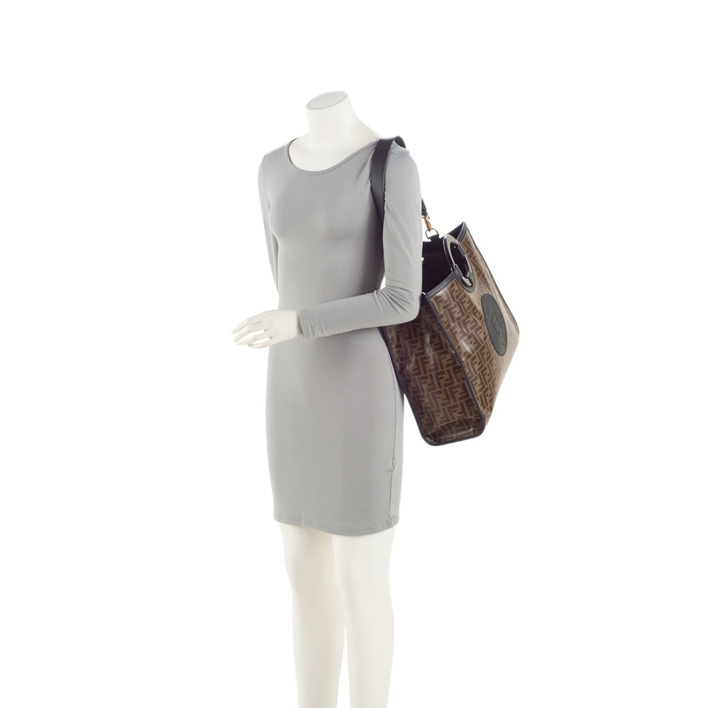 Fendi FF Coated Canvas 1974 Runaway Shopper Tote (SHF-tIEaHe)