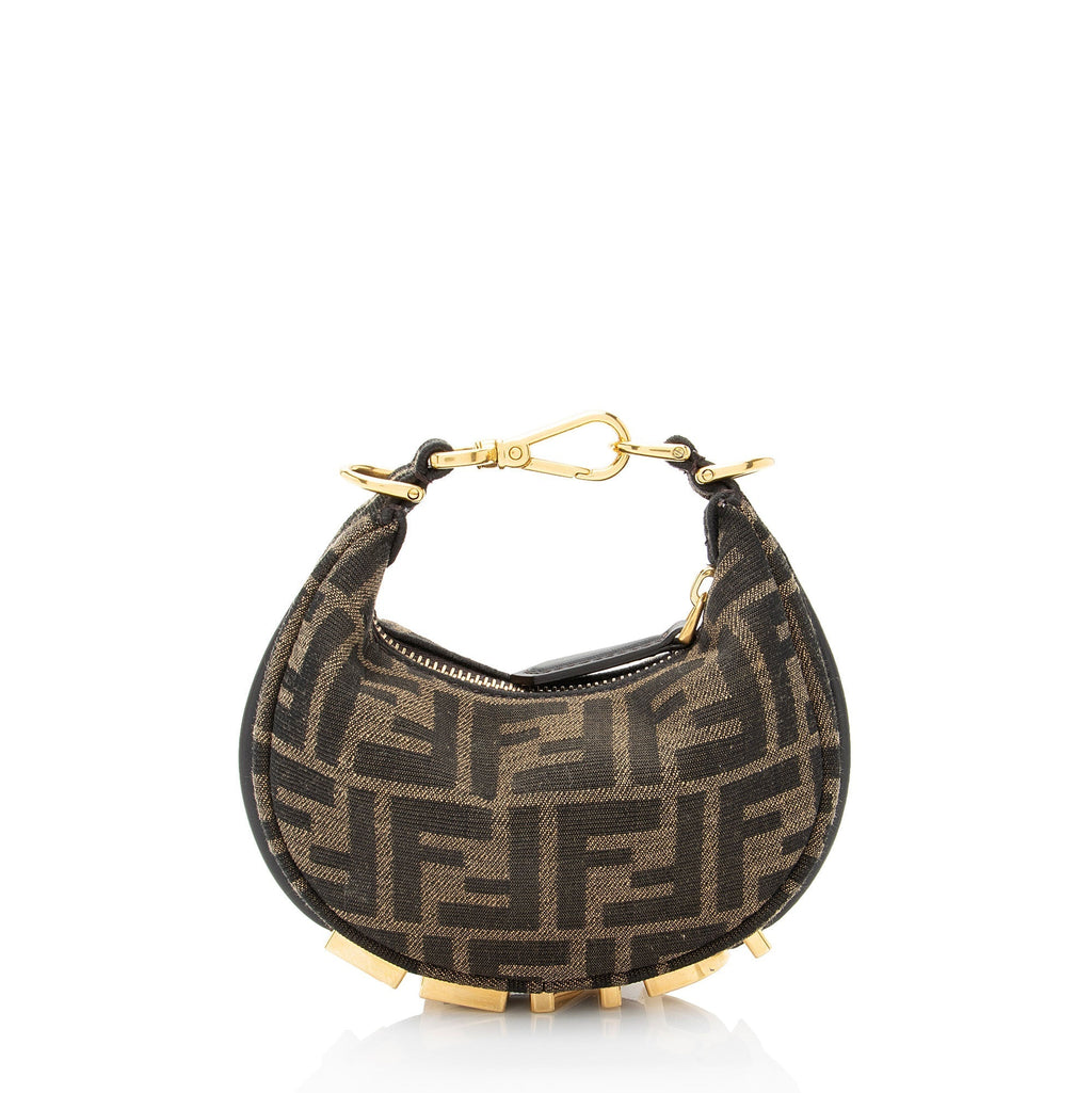 Fendi FF Canvas Fendigraphy Nano Hobo