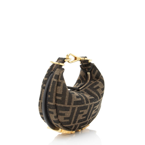 Fendi FF Canvas Fendigraphy Nano Hobo
