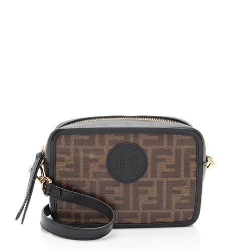 Fendi FF Coated Canvas 1974 Mini Camera Bag (SHF-MMT6uv)