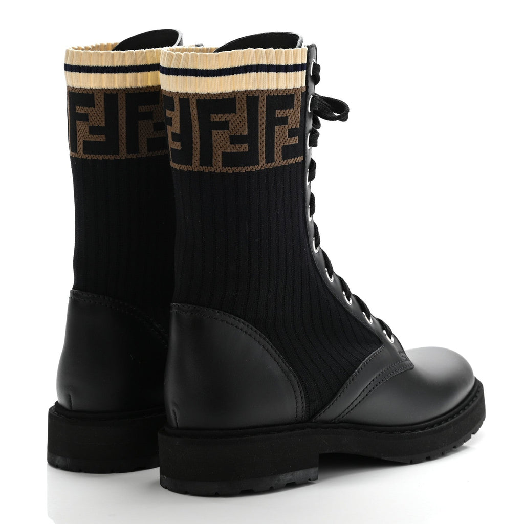 FENDI Rockoko FF Combat Boots