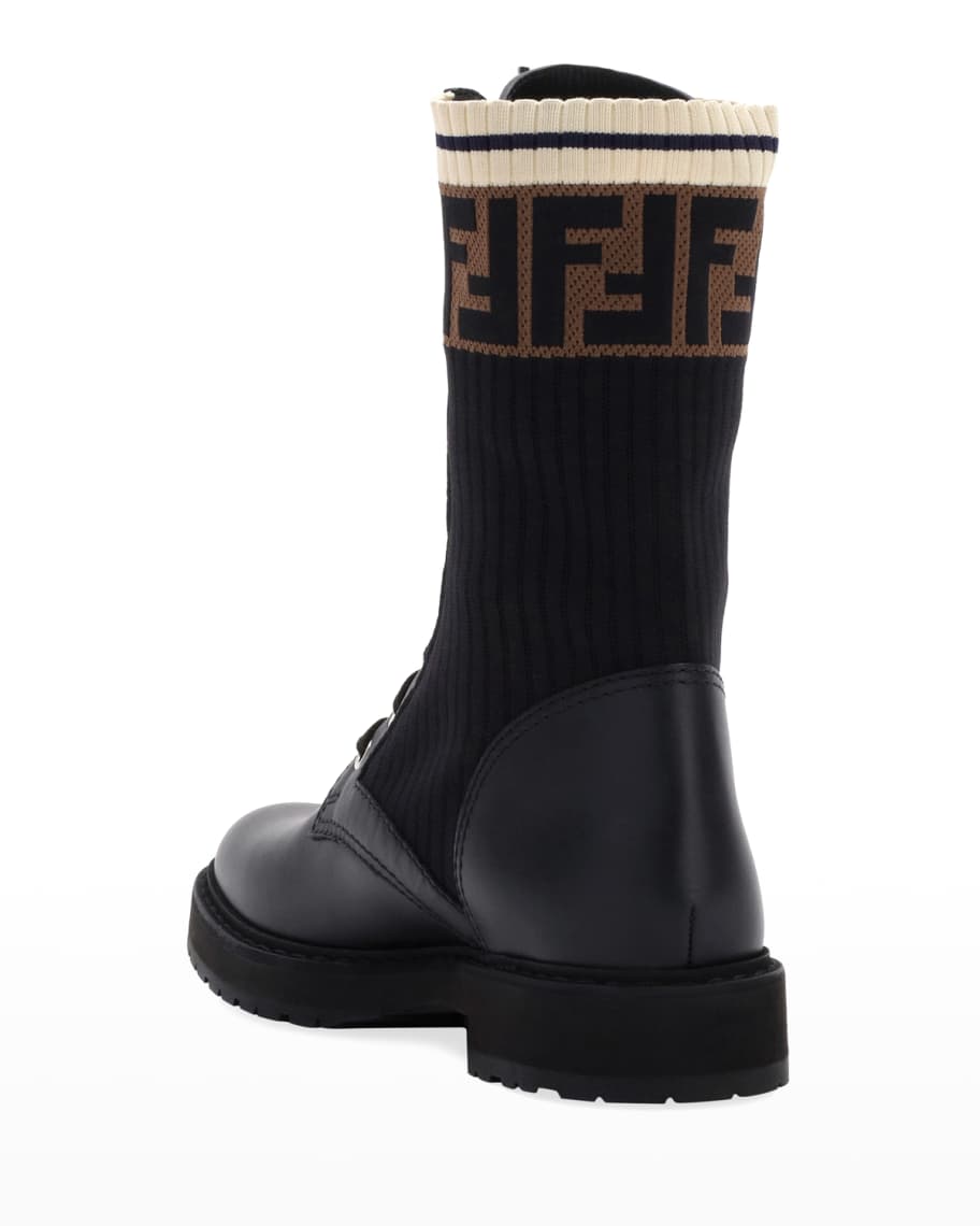 FENDI Rockoko FF Combat Boots