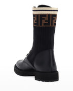 FENDI Rockoko FF Combat Boots