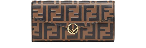 FENDI FF Logo Continental Bifold Wallet Purse