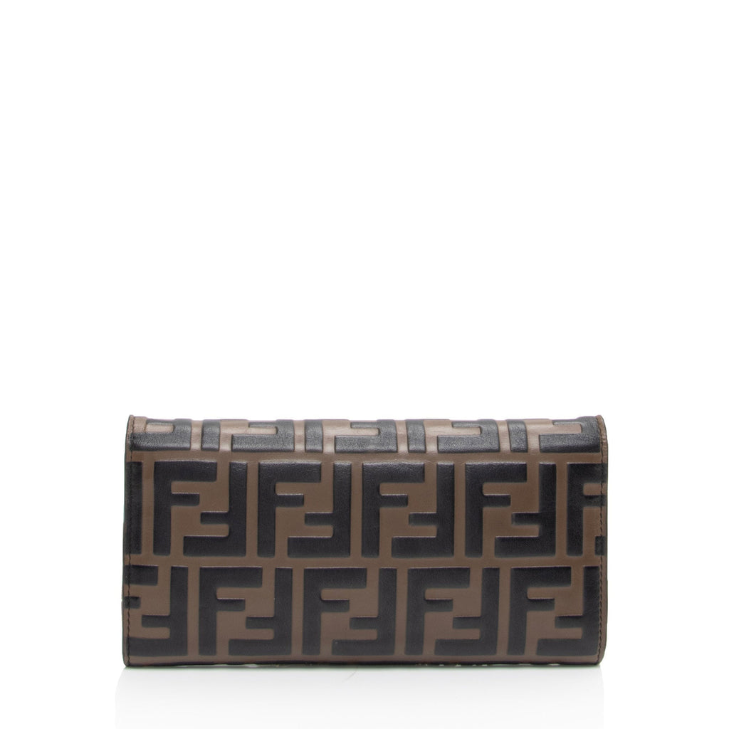Fendi FF Embossed 1974 Continental Envelope Wallet on Chain (SHF-Vm6c4g)