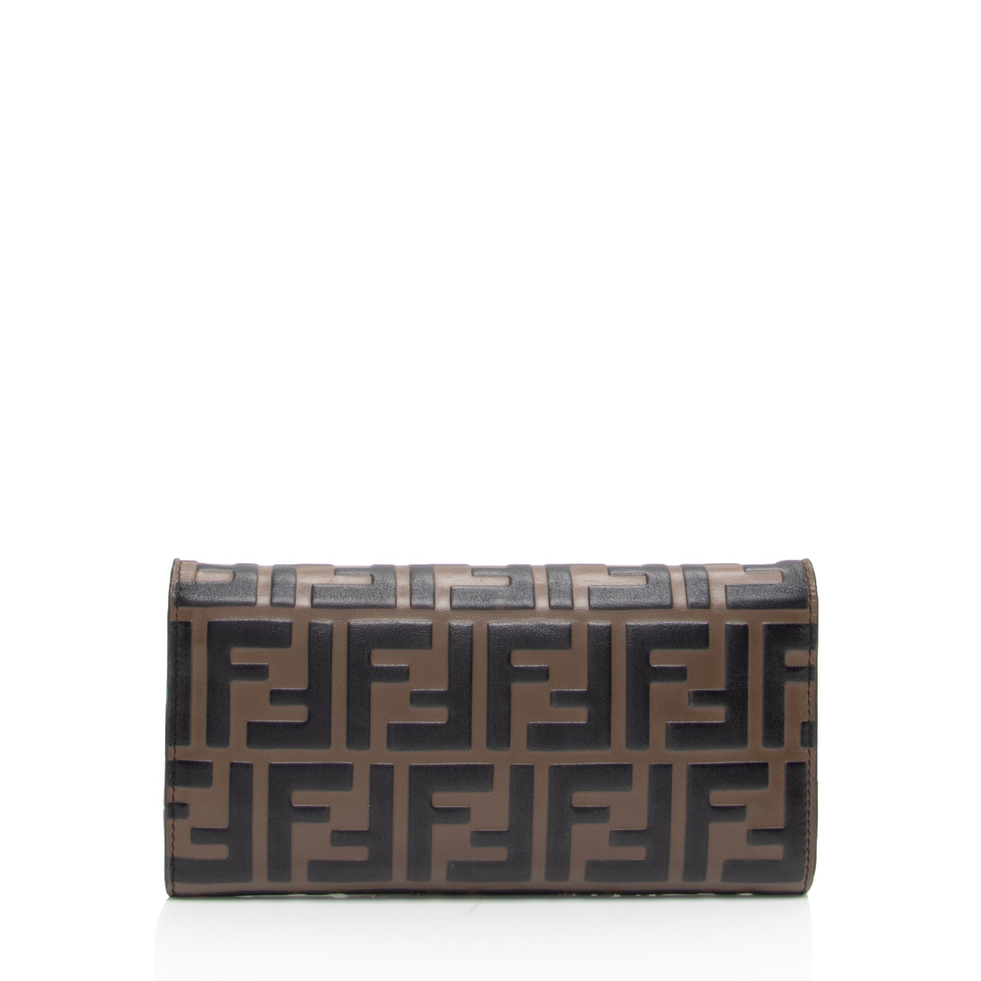 Fendi FF Embossed 1974 Continental Envelope Wallet on Chain (SHF-Vm6c4g)