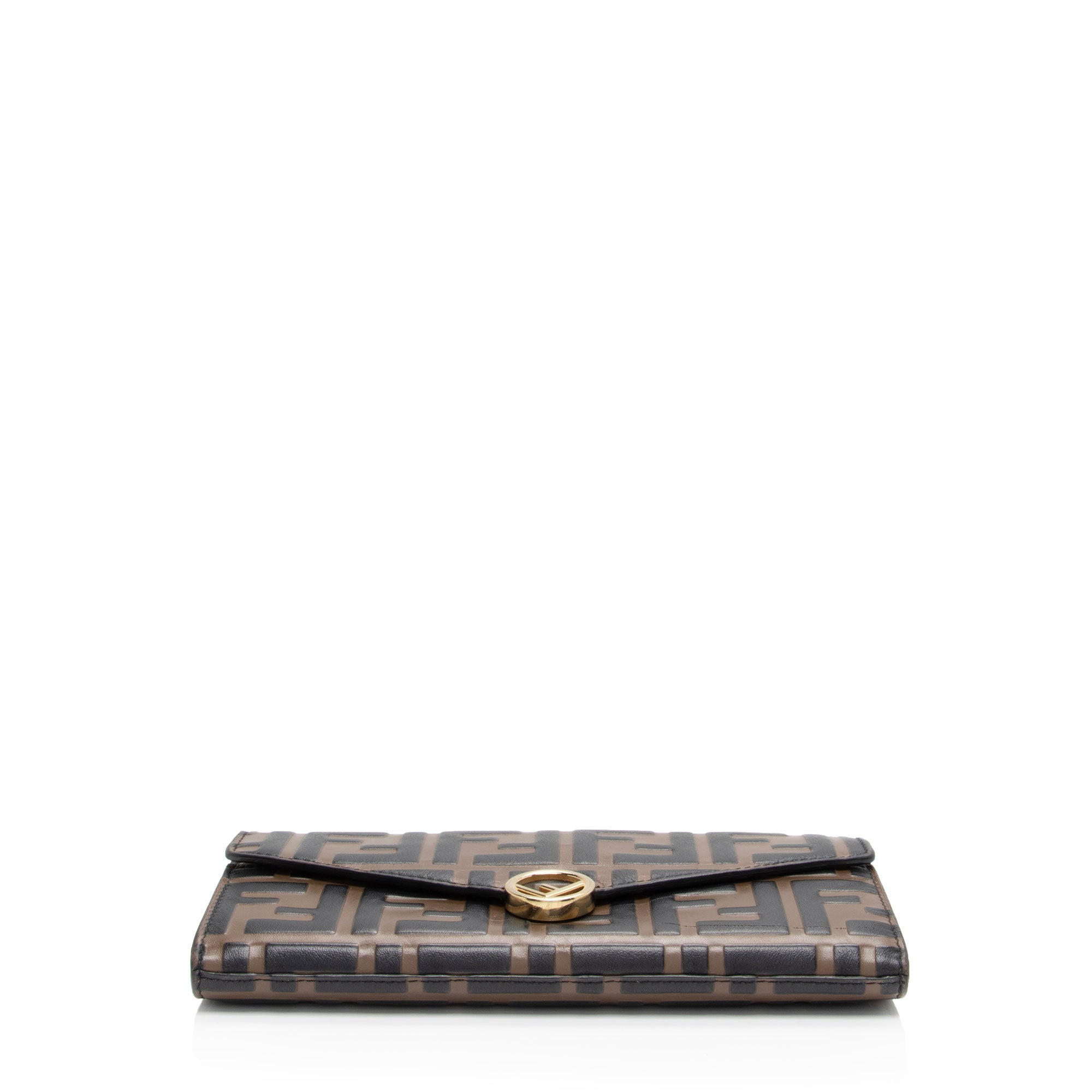 Fendi FF Embossed 1974 Continental Envelope Wallet on Chain (SHF-Vm6c4g)
