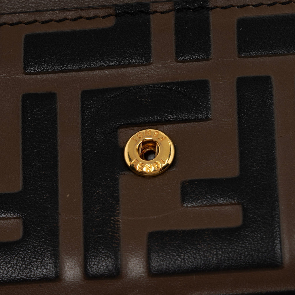 Fendi FF Embossed 1974 Continental Envelope Wallet on Chain (SHF-Vm6c4g)