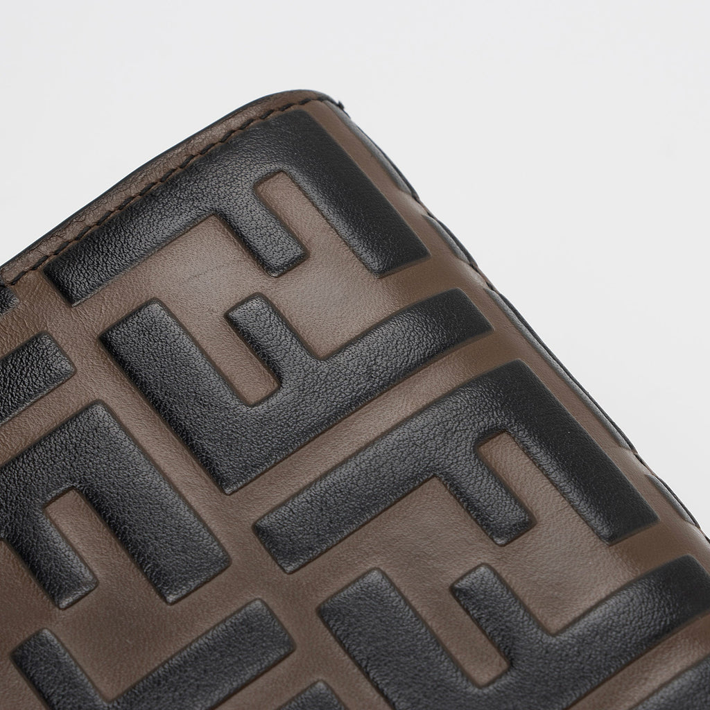 Fendi FF Embossed 1974 Continental Envelope Wallet on Chain (SHF-Vm6c4g)